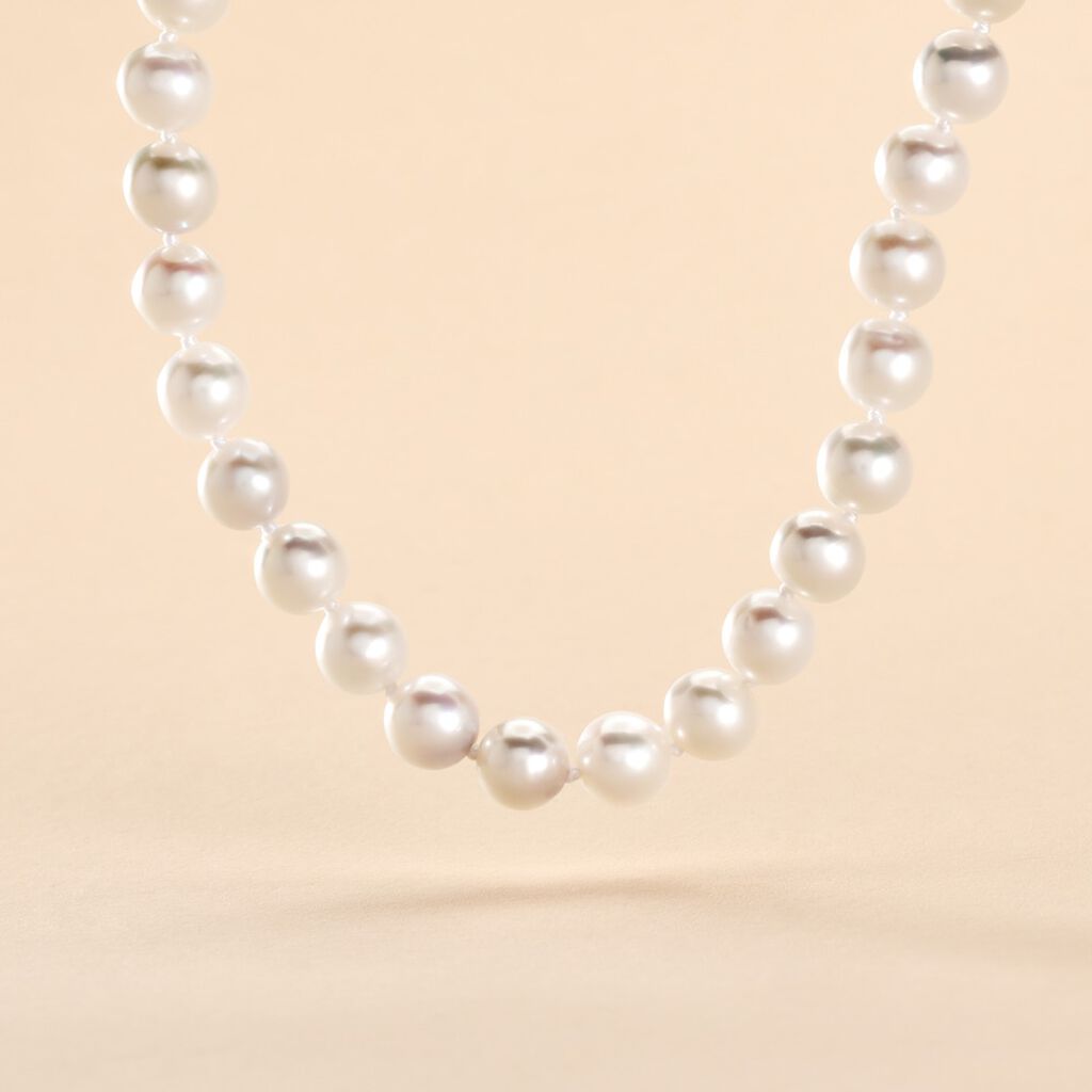 Collier Akoya Or Jaune Perle De Culture D'akoya - Colliers Femme | Histoire d’Or