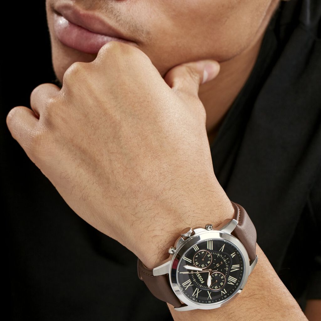 Montre Fossil Grant Noir - Montres Homme | Histoire d’Or