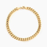 Bracelet Iris Or Jaune Maille Gourmette - Bracelets cha&icirc;ne Homme | Histoire d&rsquo;Or