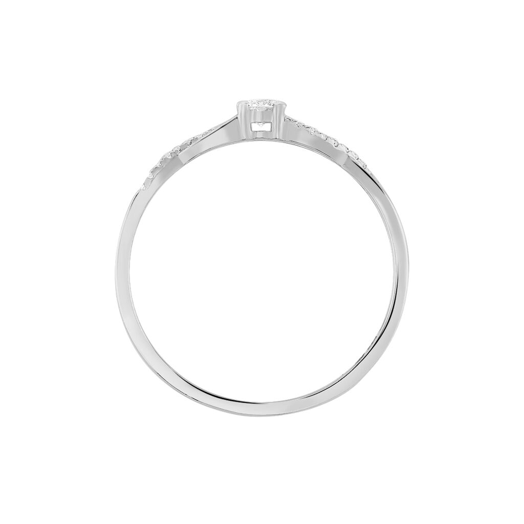 Bague Solitaire Vilma Or Blanc Diamant - Bagues solitaires Femme | Histoire d&rsquo;Or
