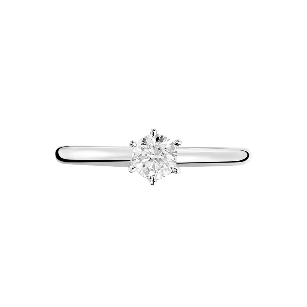 Bague Solitaire Dallal Or Blanc Diamant - Bagues solitaires Femme | Histoire d’Or