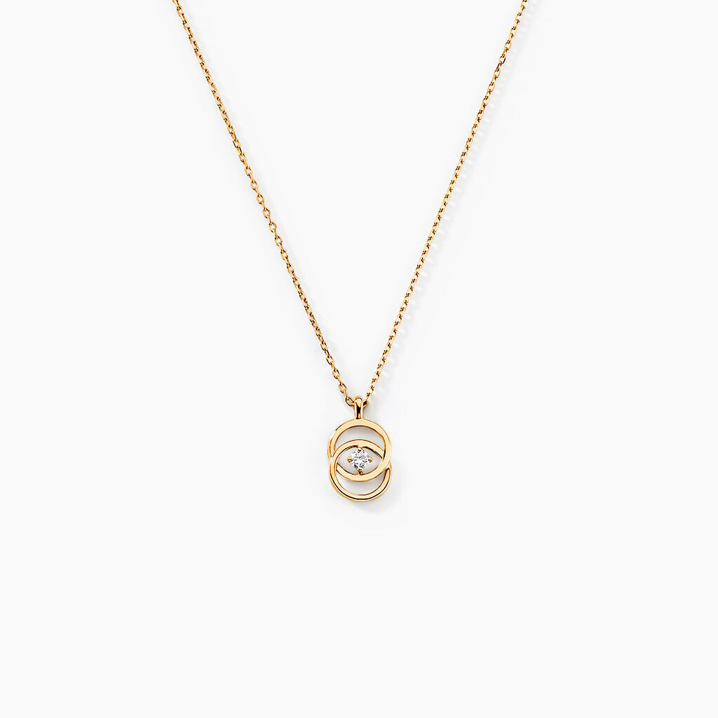 Collier Nid D'amour Or Jaune Diamant - F&ecirc;te des m&egrave;res Femme | Histoire d&rsquo;Or