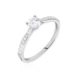 Bague Solitaire Hemera Or Blanc Diamant - Bagues solitaires Femme | Histoire d&rsquo;Or