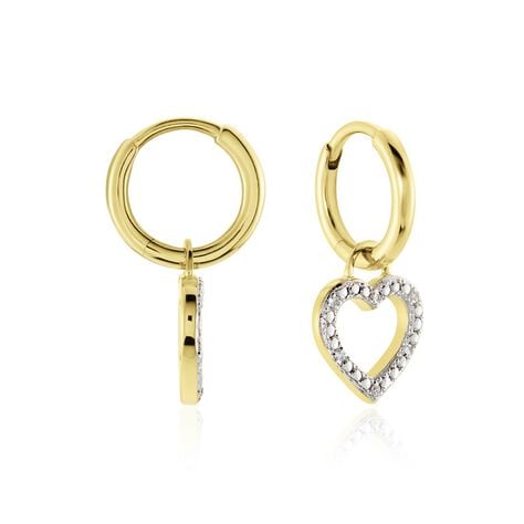 Cr&eacute;oles Belitana Or Jaune Diamant - Boucles d'oreilles cr&eacute;oles Femme | Histoire d&rsquo;Or