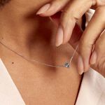 Collier Marlene Or Blanc Topaze Et Oxyde De Zirconium - Colliers Femme | Histoire d&rsquo;Or