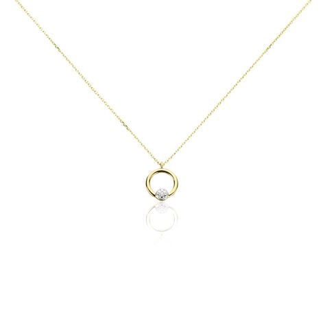 Collier Gisa Jaune Diamant Blanc - Colliers Femme | Histoire d’Or