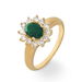 Bague Vladimir Or Jaune Emeraude Et Diamant - Bagues solitaires Femme | Histoire d’Or