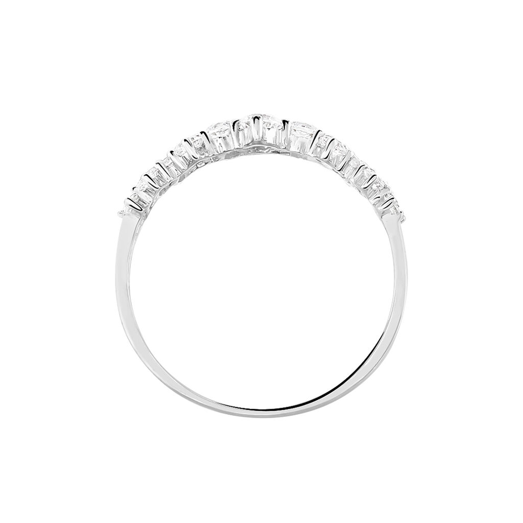 Bague Tokyo Or Blanc Oxyde De Zirconium - Bagues avec pierre Femme | Histoire d’Or