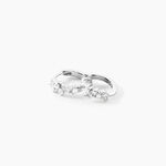 Cr&eacute;oles Eclat d'Aurore Argent Blanc Oxyde De Zirconium - Boucles d'oreilles cr&eacute;oles Femme | Histoire d&rsquo;Or