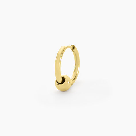 Créole Unitaire Achille Acier Jaune - Boucles d'oreilles créoles Homme | Histoire d’Or