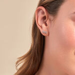 Boucles D'oreilles Puces Tiara Or Jaune Topaze Oxyde De Zirconium - Clous d'oreilles Femme | Histoire d&rsquo;Or