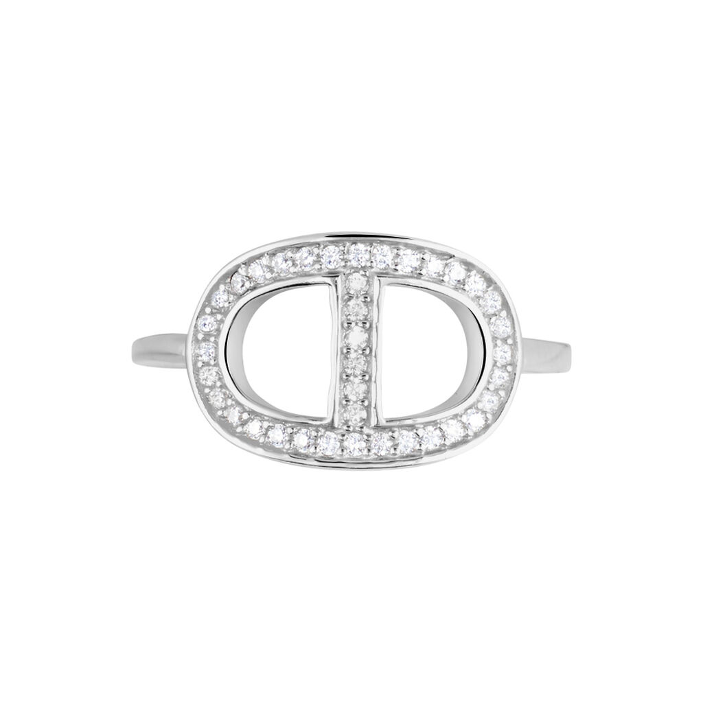 Bague Argent Blanc Caprina Oxydes De Zirconium - Bagues avec pierre Femme | Histoire d’Or