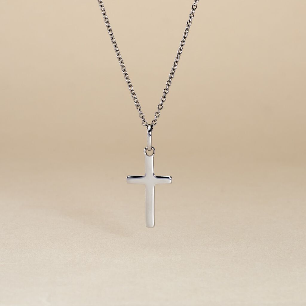Pendentif Tifene Argent Blanc - Pendentifs Croix Famille | Histoire d’Or