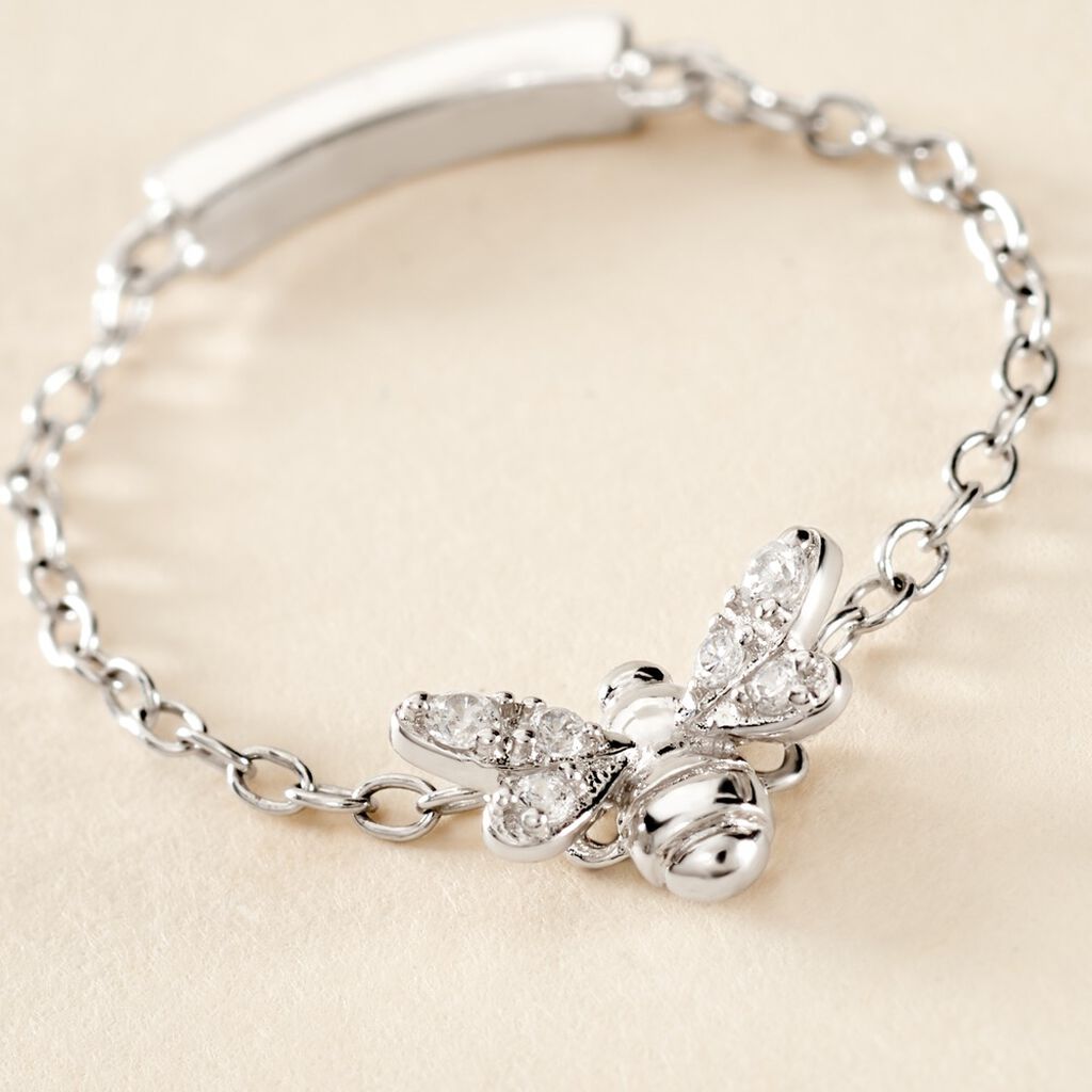 Bague Bee Good Argent Blanc Oxyde De Zirconium - Bagues avec pierre Femme | Histoire d&rsquo;Or