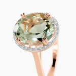 Bague Anna Or Rose Amethyste Et Diamant - Bagues solitaires Femme | Histoire d&rsquo;Or