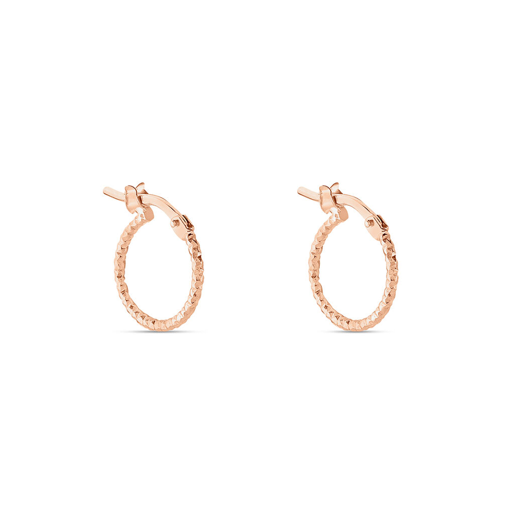 Créoles Valentine Argent Rose - Boucles d'oreilles créoles Femme | Histoire d’Or