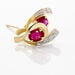 Boucles D'oreilles Puces Sagesse Or Jaune Rubis Et Diamant - Clous d'oreilles Femme | Histoire d’Or