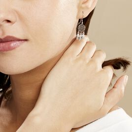 Boucles D'oreilles Pendantes Ida Argent Blanc - Boucles d'oreilles fantaisie Femme | Histoire d’Or