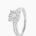 Bague Or Blanc  Shirlene Diamant Synthetique - Bagues solitaires Femme | Histoire d&rsquo;Or