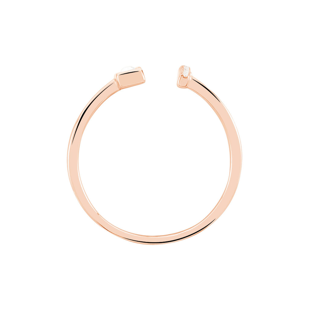 Bague Tea Argent Blanc Rose Oxyde De Zirconium - Bagues avec pierre Femme | Histoire d’Or