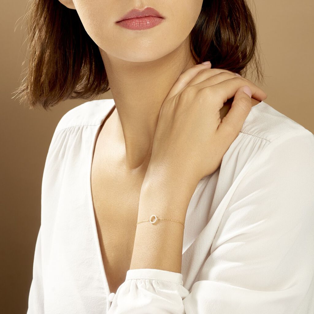Bracelet Lim Or Jaune Oxyde De Zirconium - Bracelets Femme | Histoire d’Or