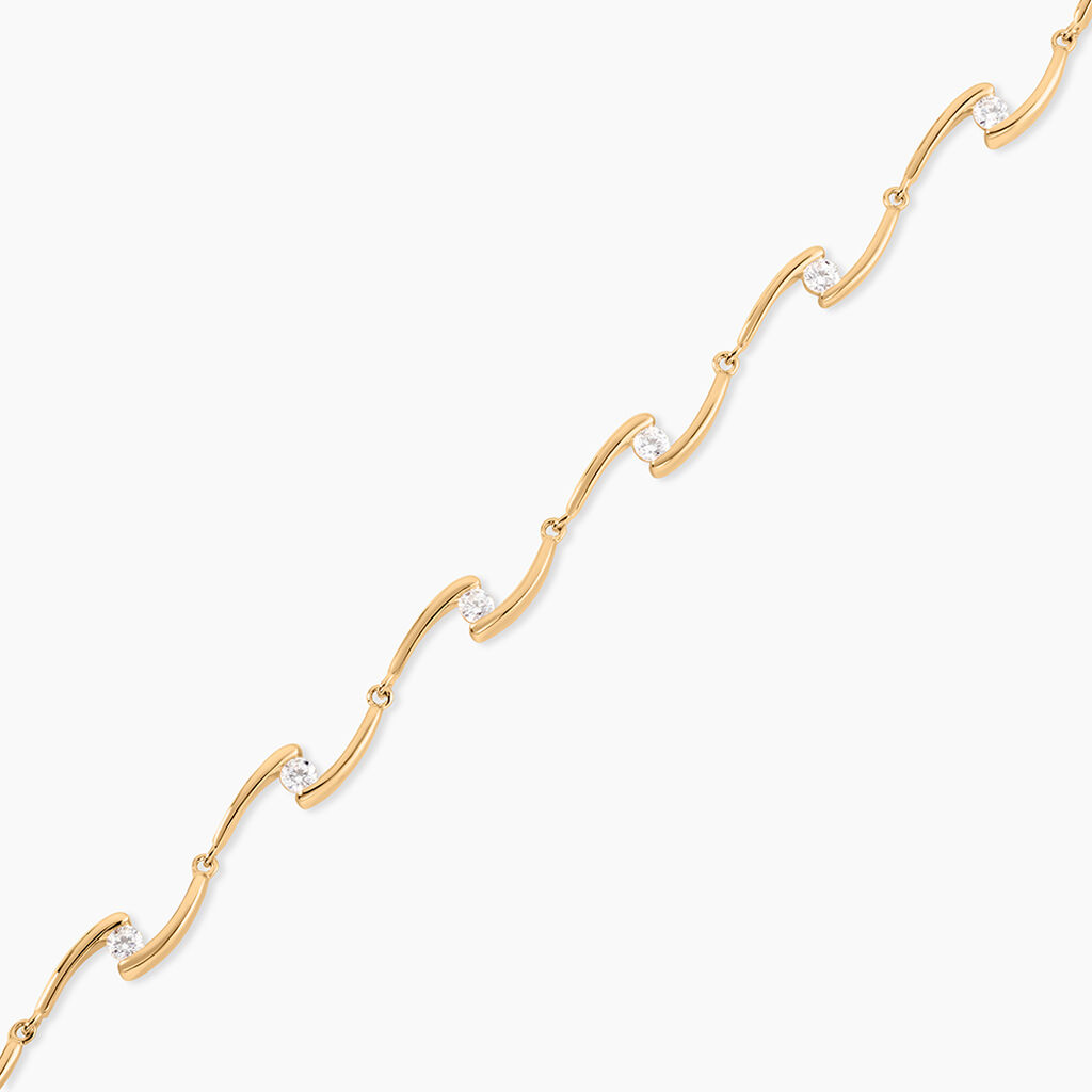 Bracelet Ayda Plaqué Or Jaune Oxyde De Zirconium - Bracelets Femme | Histoire d’Or