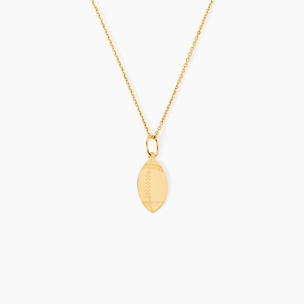 Pendentif Julius Sport Rugby Or Jaune - Pendentifs Famille | Histoire d&rsquo;Or