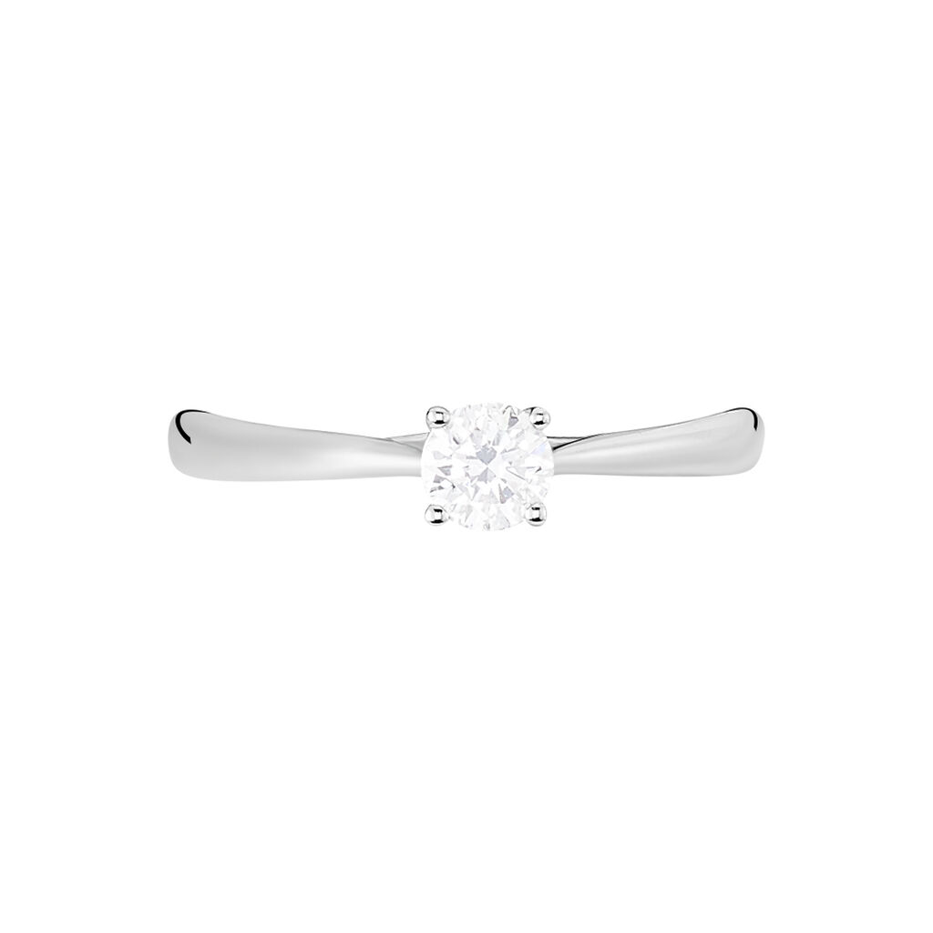 Bague Solitaire Victoria Or Blanc Diamant - Bagues solitaires Femme | Histoire d&rsquo;Or