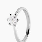 Bague Athena Platine Blanc Diamant - Bagues solitaires Femme | Histoire d&rsquo;Or