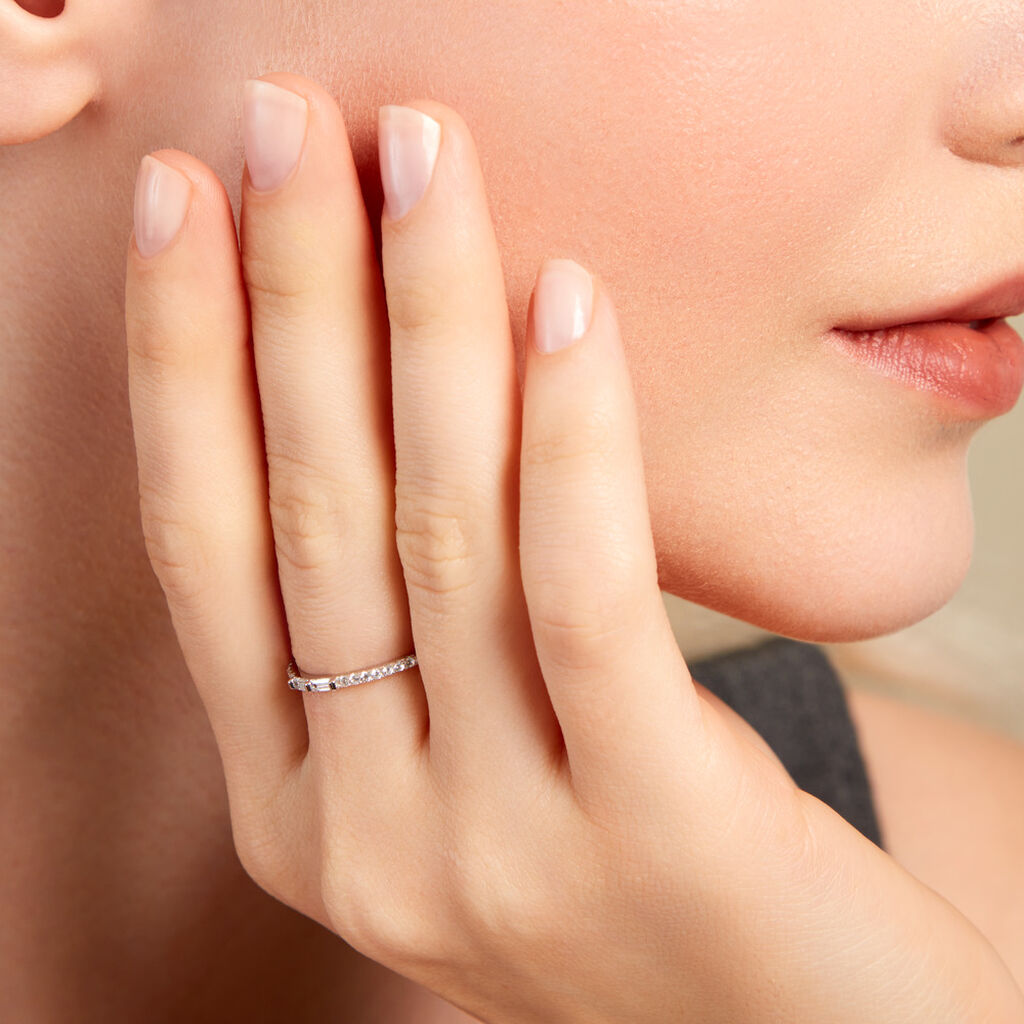 Bague Paoline Argent Blanc Oxyde De Zirconium - Bagues avec pierre Femme | Histoire d’Or