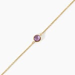 Bracelet Arenale Argent Dor&eacute; A L'Or 750/1000 Am&eacute;thyste - Bracelets Femme | Histoire d&rsquo;Or