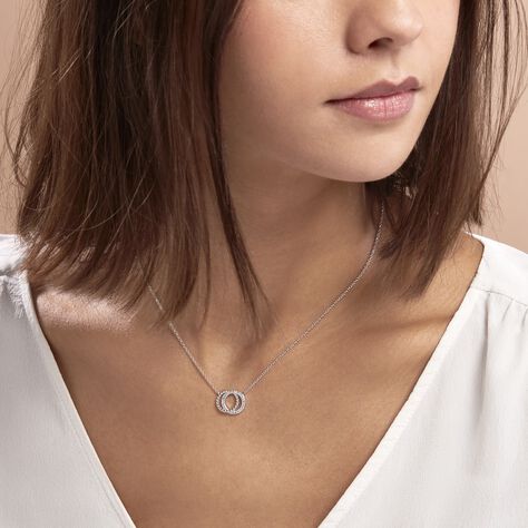 Collier Magou Argent Blanc Oxyde De Zirconium - Colliers fantaisie Femme | Histoire d’Or