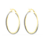 Cr&eacute;oles Maelia Or Bicolore - Boucles d'oreilles cr&eacute;oles Femme | Histoire d&rsquo;Or