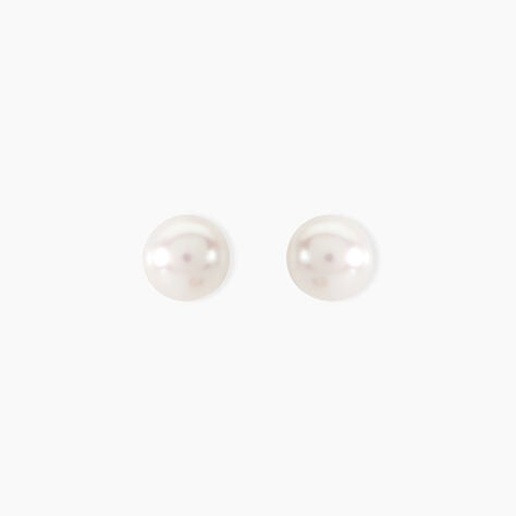 Boucles D'oreilles Puces Ursulina Or Jaune Perle De Culture - Clous d'oreilles Femme | Histoire d’Or