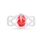 Bague Tina Or Blanc Rubis Et Diamant - Bagues solitaires Femme | Histoire d&rsquo;Or
