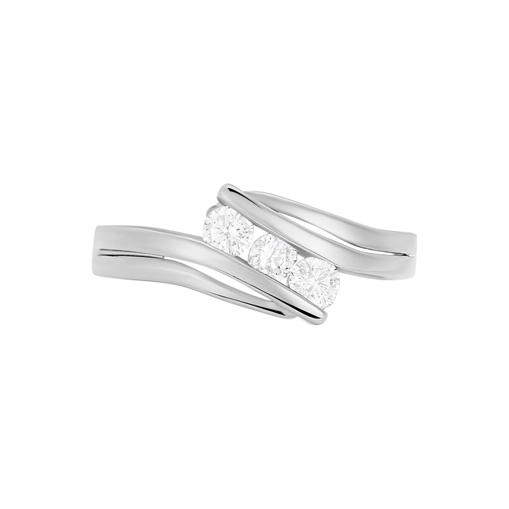 Bague Cascade Argent Blanc Oxyde De Zirconium - Bagues avec pierre Femme | Histoire d’Or