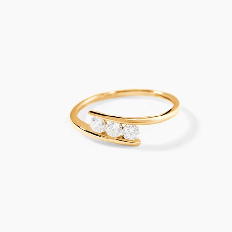 Bague Halvor Or Jaune Oxyde De Zirconium - Bagues avec pierre Femme | Histoire d&rsquo;Or