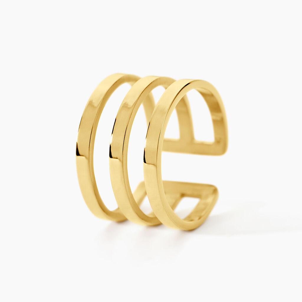 Bague Ajustable Adel Acier Dor&eacute; - Bagues fantaisie Femme | Histoire d&rsquo;Or