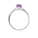 Bague Crista Or Blanc Amethyste Et Diamant - Bagues solitaires Femme | Histoire d’Or