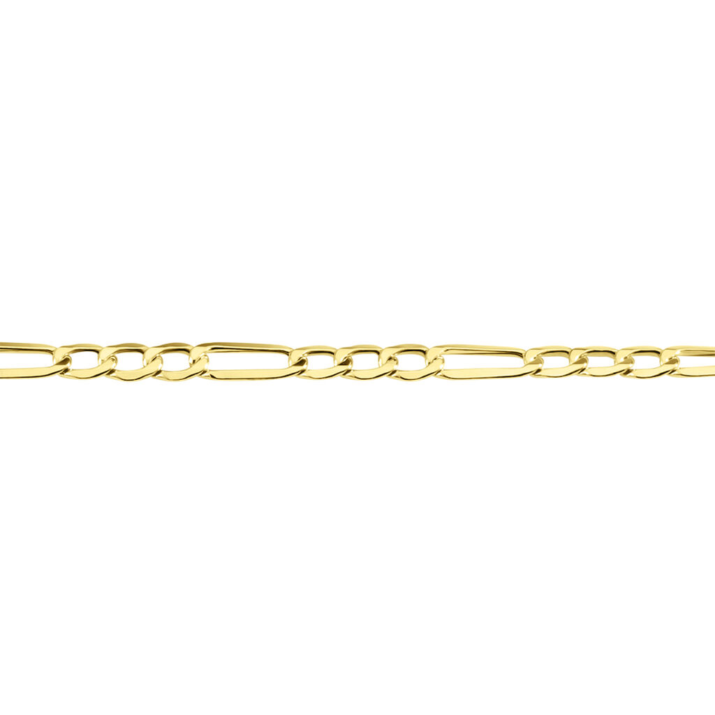 Bracelet Or Jaune Maille Alternée 1/3 - Bracelets chaîne Femme | Histoire d’Or