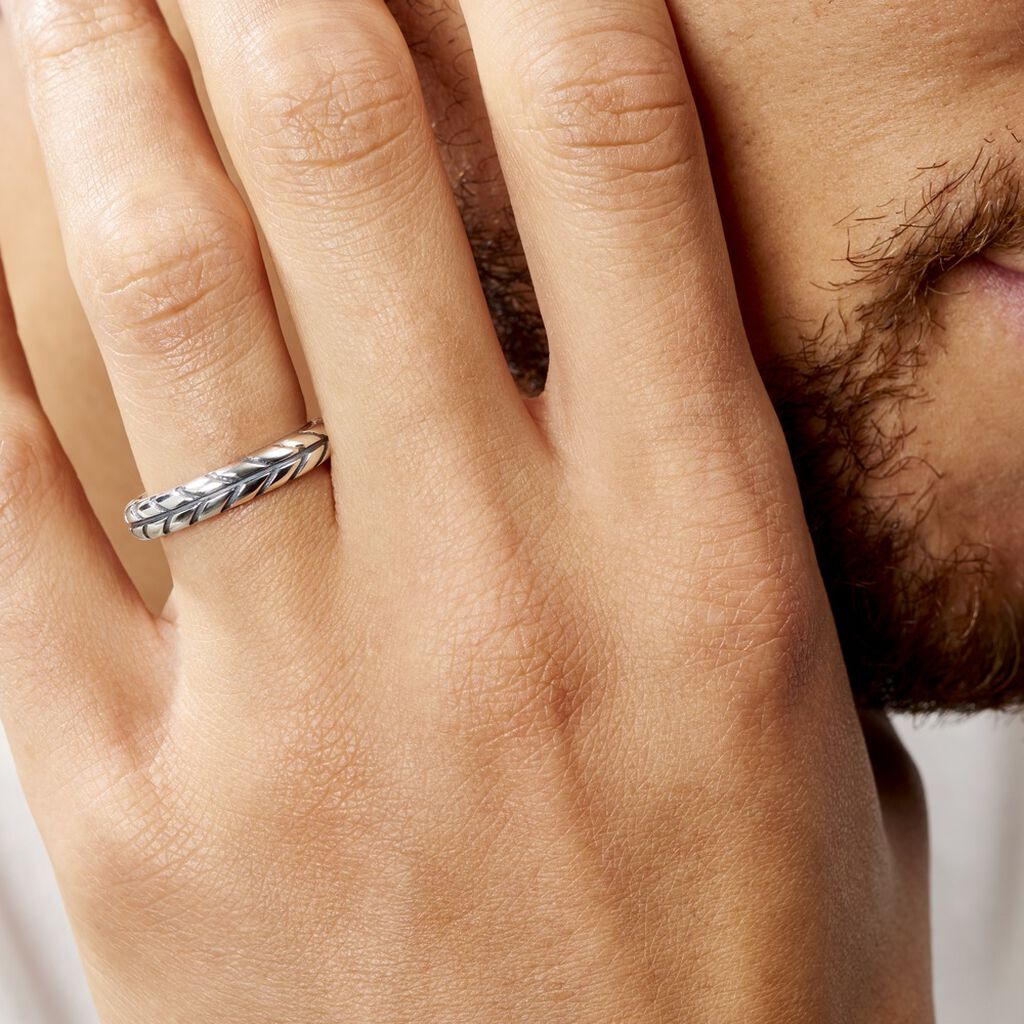 Bague Denys Argent Blanc - Bagues Homme | Histoire d’Or