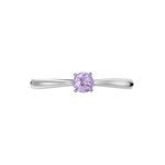 Bague Solitaire Fiona Or Blanc Amethyste - Bagues solitaires Femme | Histoire d&rsquo;Or