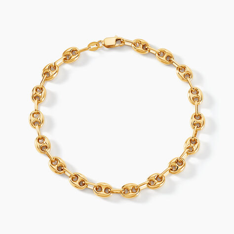 Bracelet Maille Dami Maille Grain De Caf&eacute; Or Jaune - Bracelets cha&icirc;ne Homme | Histoire d&rsquo;Or