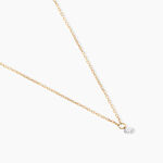 Collier Mable Or Jaune Diamant Synth&eacute;tique - Colliers Femme | Histoire d&rsquo;Or