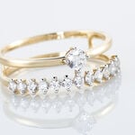 Bague Dolfina Or Jaune Oxyde De Zirconium - Bagues solitaires Femme | Histoire d&rsquo;Or