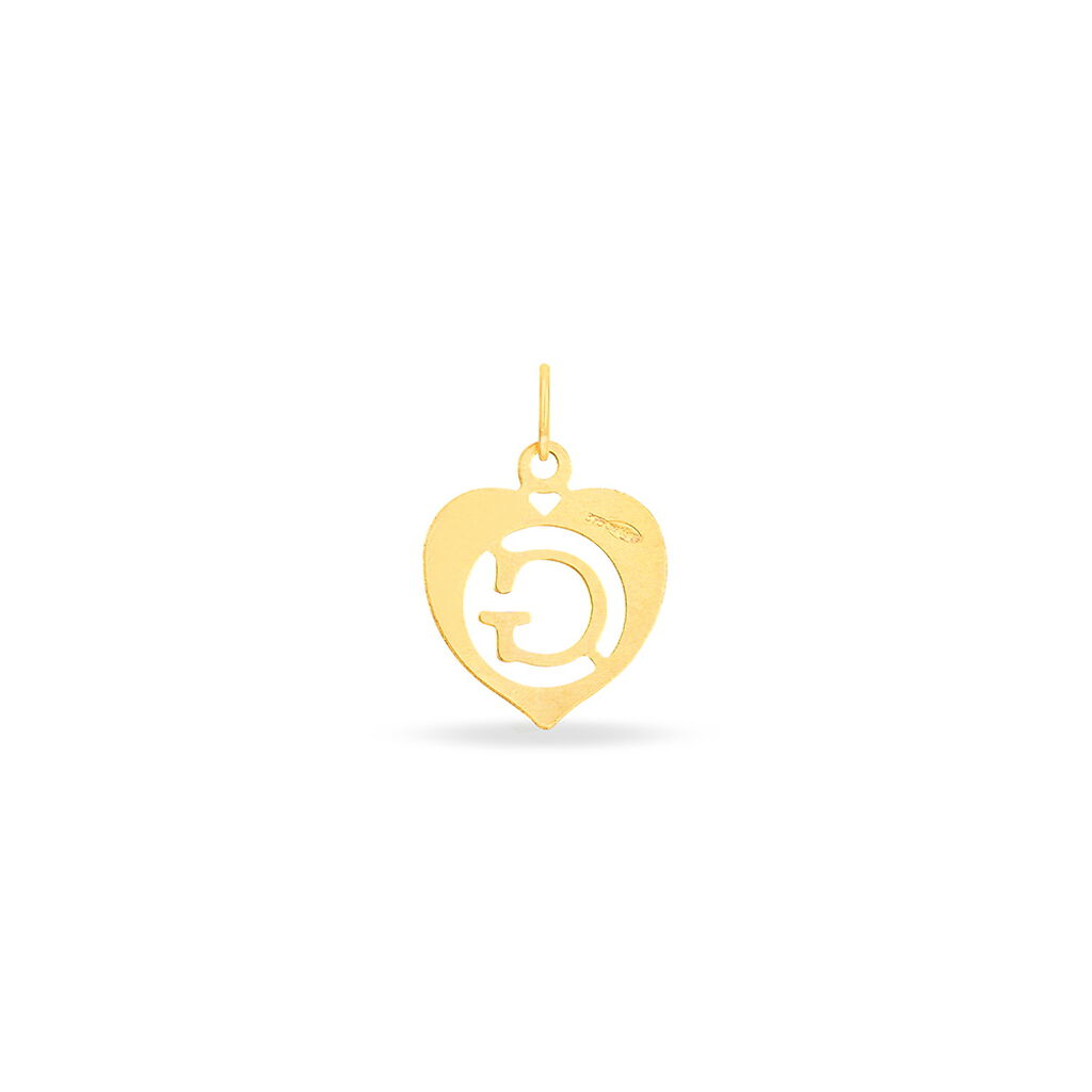 Pendentif Eudocie Coeur Lettre Or Jaune - Pendentifs Famille | Histoire d’Or