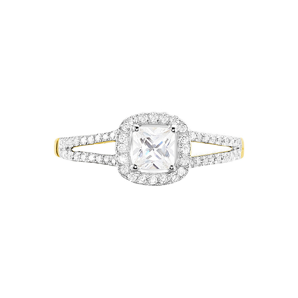Bague Solitaire Cillian Or Jaune Oxyde De Zirconium - Bagues solitaires Femme | Histoire d’Or