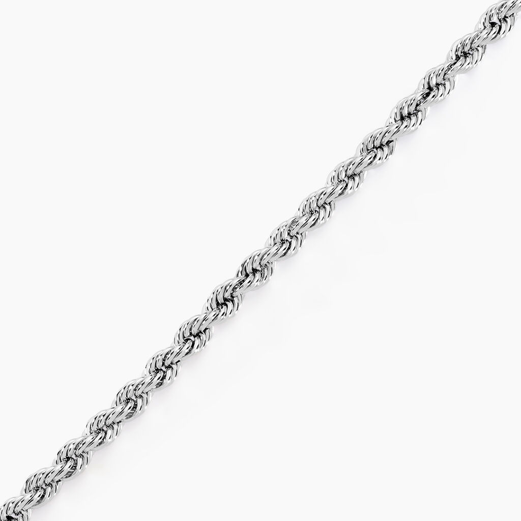 Bracelet Cordelia Maille Corde Or Blanc - Bracelets cha&icirc;ne Femme | Histoire d&rsquo;Or