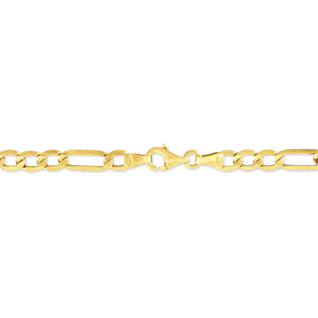 Bracelet Or Jaune Maille Altern&eacute;e 1/3 - Bracelets cha&icirc;ne Femme | Histoire d&rsquo;Or