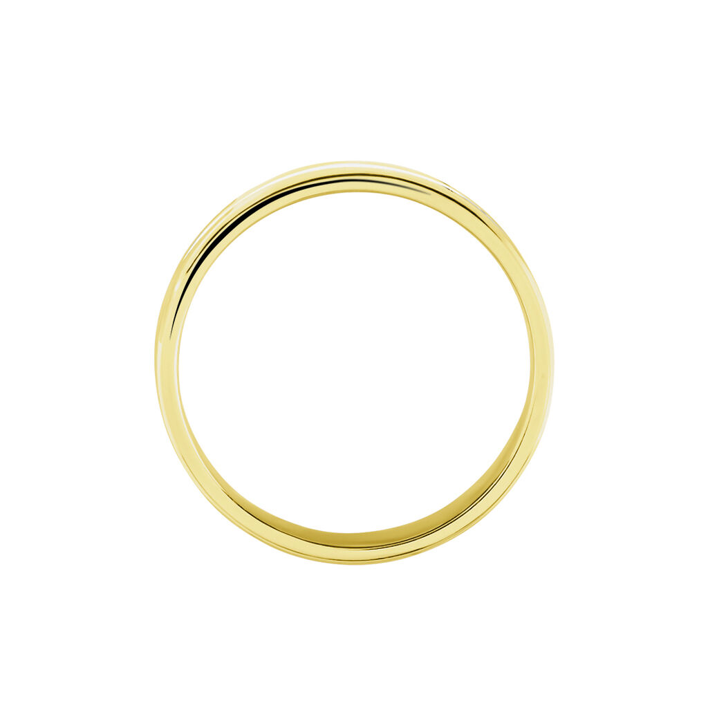 Alliance Liseret Ruban Plat Or Bicolore - Alliances Famille | Histoire d’Or